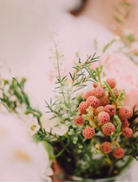 A floral arrangement.