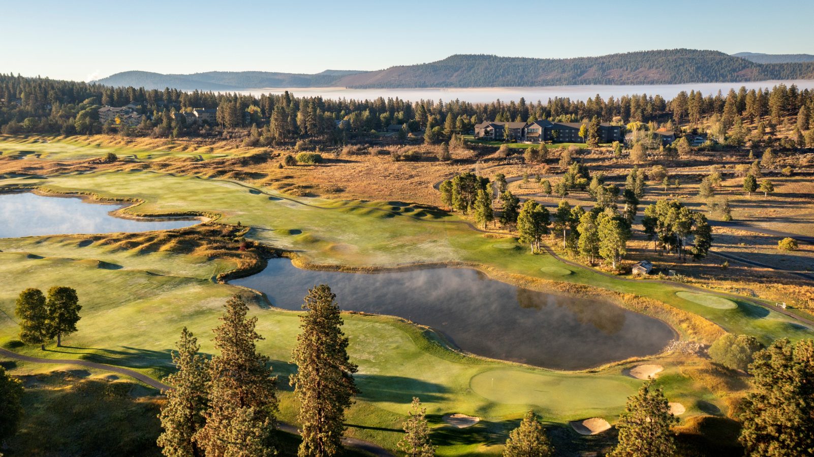 Arnold Palmer golf course and back of Lodge at Running Y Resort